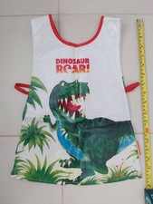 Tablier de cuisine tableau peinture enfant garçon fille rugissement dinosaures plastique âge 2 3 4 Peinture Apron price