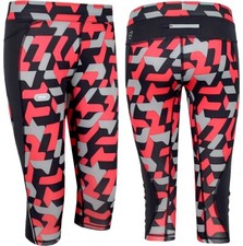 Puma Fille 3/4 Pantalon De Course Leggings Capri Noir/Rouge Pantalon capri fille price