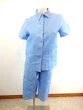 Metro Fille Femmes Bleu Clair Haut Été & Assorti Capri Pantalon TAILLE S Pantalon capri fille price