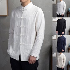 Veste Homme Hauts Homme Uniforme Traditionnel Cardigans Chinois Couleur Unie Neu Cardigans homme price