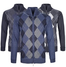 Pull d'hiver homme avec pull zippé classique losange cardigan décontracté... Cardigans homme price