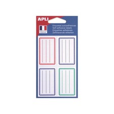 24 étiquettes scolaires avec lignes bleu rouge vert 36 x 56 mm Étiquette scolaire price