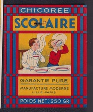 Ancienne étiquette Chicorée   France BN251056 Scolaire Enfant Étiquette scolaire price