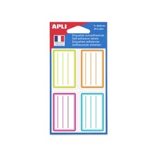 24 étiquettes scolaires avec lignes vert orange bleu rose 36 x 56 mm Étiquette scolaire price
