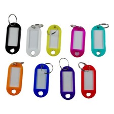 10 Porte Clés étiquettes Colorées Clefs Voyage Bagage Valise Papier Anneau Métal Valise / bagage price