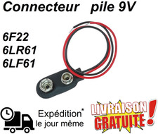Lot 2 Connecteur pour Pile 9V Compatible 6F22, 6LR61, 6LF61 Connecteur price
