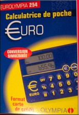 Calculatrice convertisseur Euro format carte crédit Olympia Calculatrice price