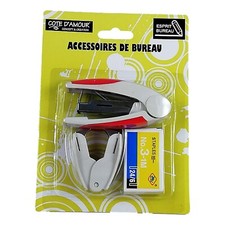 Kit Agrafeuse + Boîte d'agrafes + Ote-agrafe - Lot Accessoires de bureau Papier Agrafeuse price