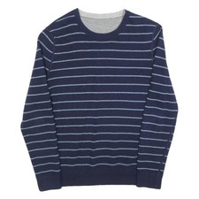 Jersey Homme Bleu Rayé Col Rond Manches Longues Coupe Regular Taille M Jersey homme price