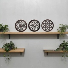 Ensemble de 3 Panneaux Décoratifs Muraux Ronds de Style Ferme pour Chambre, Ensemble de chambre price