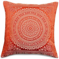 Housse de coussin indien en brocart de soie mandala housse de canapé décorati... Housse de canapé price