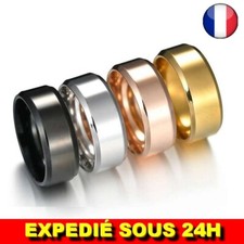 ✅ Bague Anneau Homme Titane Noir Argent Or Bijoux Idée Cadeau Mode Alliance Mode Bague homme price