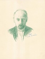 VIEUX PAPIER DESSIN D'ARTISTE AMATEUR PORTRAIT D'UN HOMME 1926 Dessin papier price