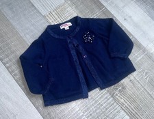 Doam 3 MOIS Bébé FILLE / CARDIGAN GILET Coton Bleu Marine Tbe Cardigan fille price