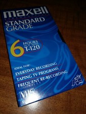 NEW Blank VHS Tapes Maxell Standard Grade T-120  Sealed in Cellophane 6 Hours Cellophane Tape price