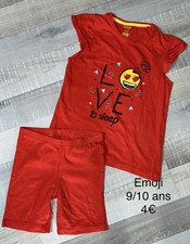 EMOJI 10 Ans Fille : PYJAMA ROUGE Ete TBE Pyjama fille price