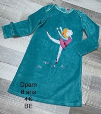 Dpam 8 Ans Fille : Chemise De Nuit velours Vert Hiver BE Pyjama fille price