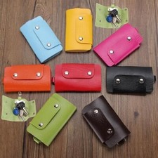 Unisexe Cuir Porte Clé Porte-Feuille Sac Étui Clé Anneau Pochette Sûr Cintre Portefeuille unisexe price