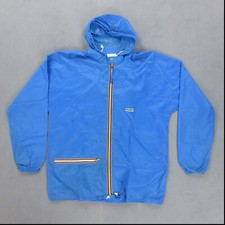 Imperméable Vintage Y2K Guy Xsar Homme XL Bleu Rétro Capuche Léger Nylon Imperméable homme price