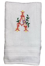 Monogram Hand Towel, Handmade Machine embroidery Towel, Alphabet Hand Towel Towel Machine price