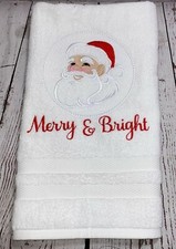 Christmas Hand Towel, Handmade Machine embroidery Towel, Santa Hand Towel Towel Machine price
