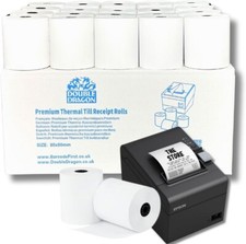20 Rouleaux Thermiques 80x80 mm Papier Caisse PDV Ticket Imprimante POS Boutique Caisse registre et pos Roll price