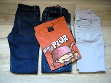 lot pantalons garçon 10 ans Gemo jean bleu marine + gris TBE Pantalons garçon price