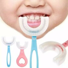 Brosse à Dent Enfant en Forme de U pour Enfant et Bébé  (Bleu: 6-12 ans) Bébé brosse à dents price