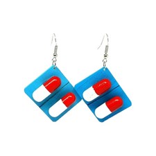 Boucles d'oreilles pilule nouveauté fausse médecine kitsch emo costume... Costume boucles d'oreilles price