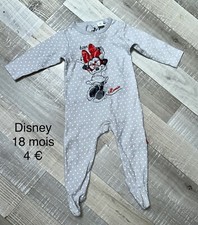Babygros  Pyjama Gris Motif Minnie 18 mois  Bébé Fille Bébé pyjama price