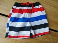 Maillot de bain rayé rouge bleu blanc bébé bambin garçon 12-18 mois très bon état Bébé Swimsuit price