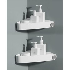 Étagère douche sans perçage, rangement salle de bain, porte savon, blanc Salle de bain étagère price