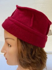 NEUF calot bonnet TU laine 100% feutre rouge foncé Fabrication Artisanale Bonnet femme price