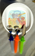 SET REPAS BEBE → Assiette + 3couverts / Mélamine Plastorex→Bonne Nuit les Petits Feeding ensemble price