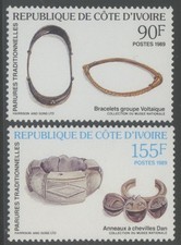 Ivory Coast 1989 MNH**Traditional Jewellery/Bracelets/Art/Anklet/National Museum Anklet price