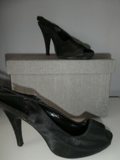 CHAUSSURE DE SOIRÉE TYPE STATIN BOUT OUVERT/PEEP AVEC ÉCHARPE DOS TAILLE 4 Evening chaussures price