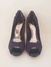 Chaussures à talons hauts femme violet satin bout ouvert pointure avec dos et talon diamant Evening chaussures price