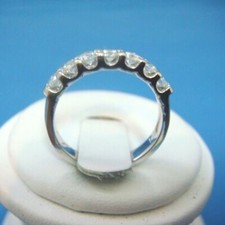 0.60Ct Moissanite Rond Diamant 7-Stone Mariage Anniversaire Band Argent Sterling Argent mariage Band price