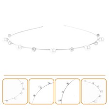 Band de cheveux de mariage élégant bandeau alliage perle coiffeur pour femmes Argent mariage Band price