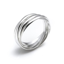 Silverly Argent Bague Cinq Band Verrouillage Mariage Russe Argent mariage Band price