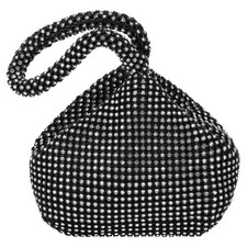 Pour Evening Bags, Sac à Main Noir avec Rhinestones 5.91" Triangle Clutch Evening sac price