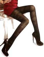 Collant Noir Voile Opaque Fleur Rose Jacquard Pantyhose SEXY BAS NEUF Pantyhose price