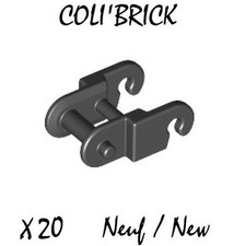 Lego 3711 - 20x Chenille / Technic, Link Chain - Noir Black - 14696 371126 NEW Chenille price