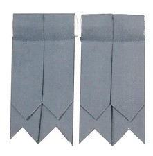 Solide Gris Écossais Kilt Chaussette Flashes Jarretière Pointu / Uni Tuyau Flashes price