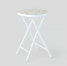 Tabouret en Bois Blanc Imprimé 30x45 NEUF Bureau tabouret price