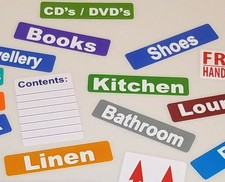 Autocollants colorés déménagement pour emballage retrait boîtes et meubles en carton Chaussure rangement Box price