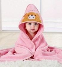 Cape de bain bébé / serviette de bain / peignoir à capuche ours rose neuve Bébé peignoir price