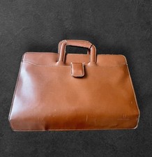 Vintage HÉXAGONA Leather Briefcase Cognac Brown (Serviette Cuir) Briefcase homme price