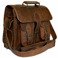 Sacoche d'ordinateur portable en cuir pour homme vintage Messenger Briefcase ... Briefcase homme price