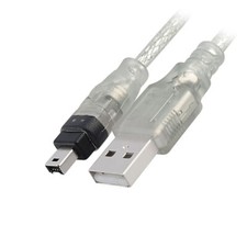 P95 Ieee 1394 4 Broches Fiche Firewire Vers USB 2.0 Sync Câble Adaptateur 1,5m USB et Firewire produits price